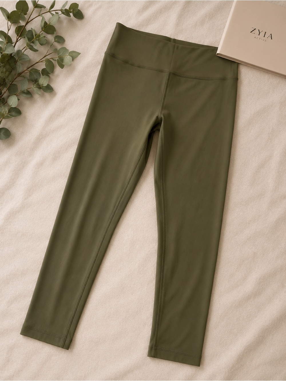 ZYIA Active High-Rise Olive Green Leggings